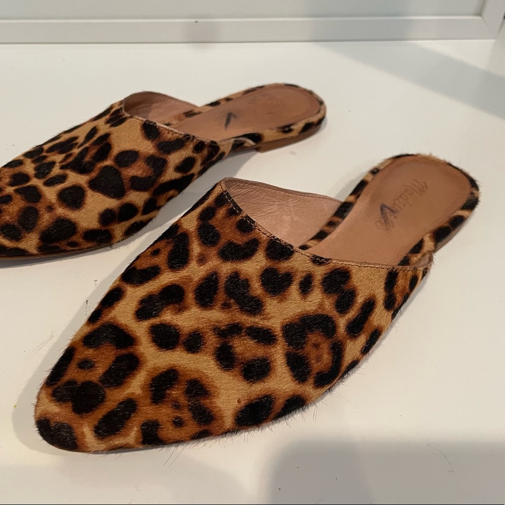 Madewell Remy Leather Calf Hair Leopard Print Mule / Slide (Women’s 7)